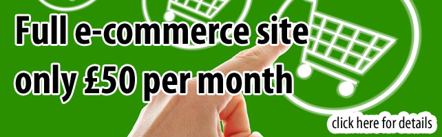 full ecommerce site for only £50 per month no contract